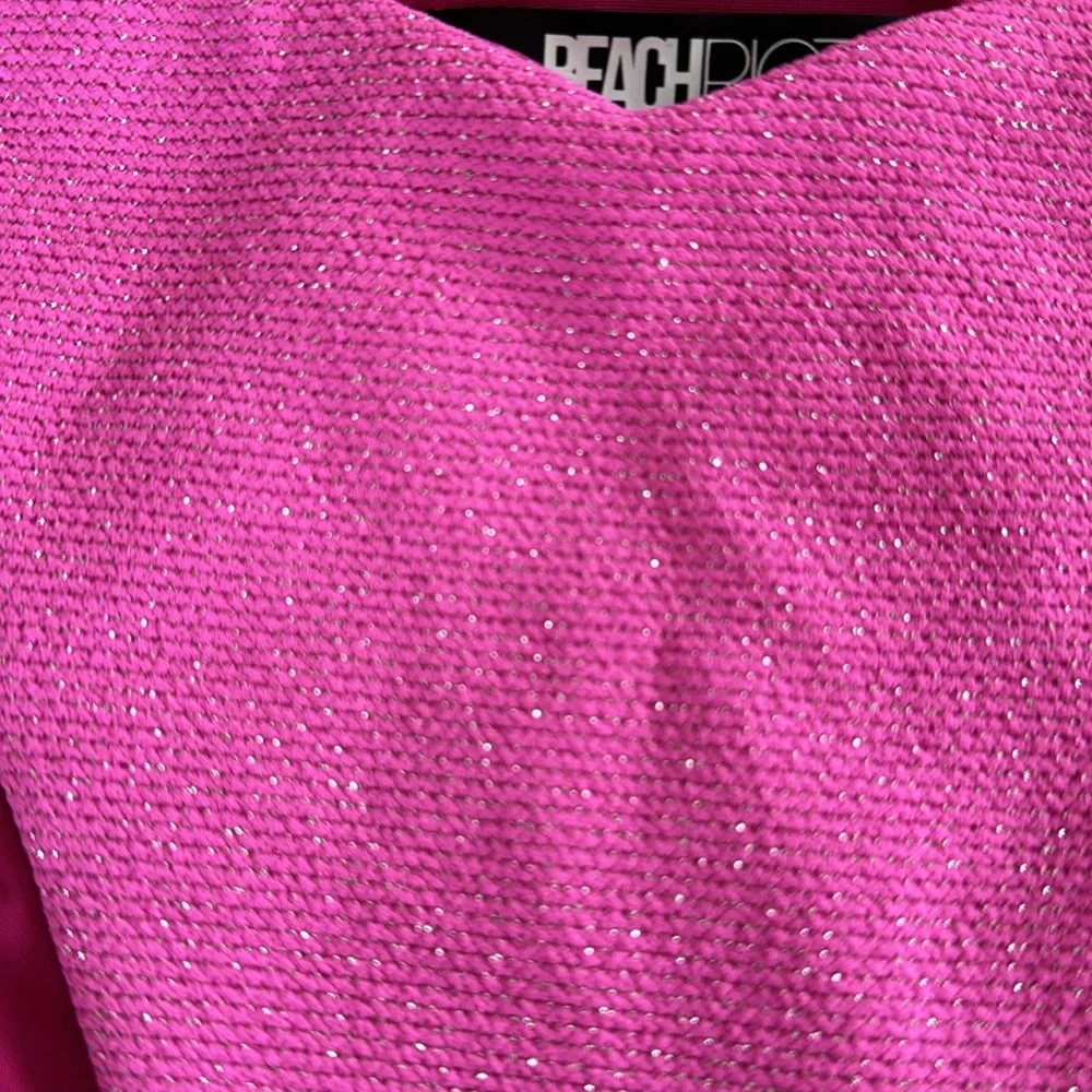 Beach Riot Phoebe High Cut Bikini Bottom, Pink, Size Small, $88
